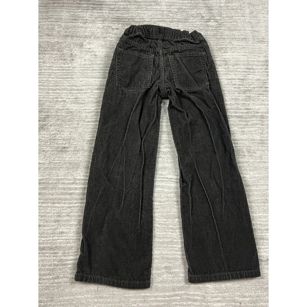 Old Navy Pants Boys 8 Slim Gray Corduroy Straight Leg Adjustable Waist Cotton